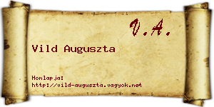 Vild Auguszta névjegykártya
